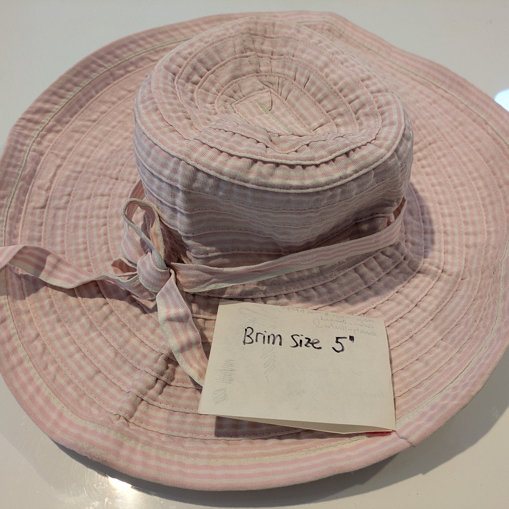 Ribbon Braided 5" Brim Hat w bow